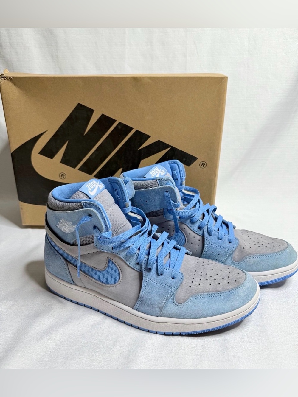 Nike Air Jordan 1 High Zoom UNC University Blue Men’s Size 12 DV1307 014